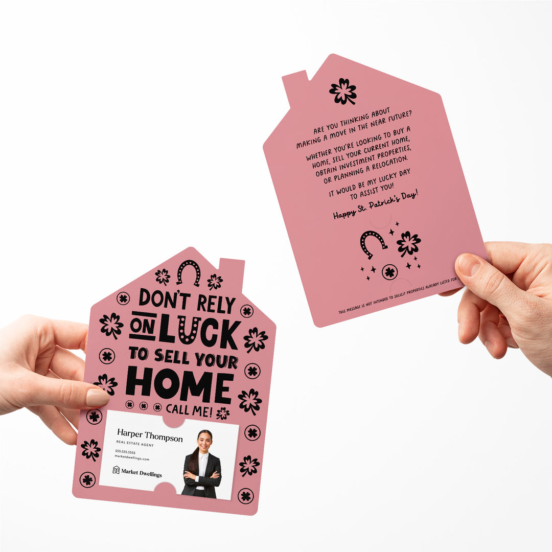 Set of Don't Rely On Luck To Sell Your Home Call Me! | St. Patrick's Day Mailers | Envelopes Included | M105-M001 Mailer Market Dwellings