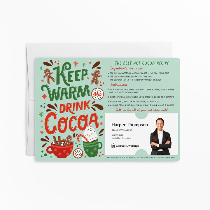 Set of Keep Warm and Drink Cocoa | Winter Christmas Mailers | Envelopes Included | M106-M003 Mailer Market Dwellings