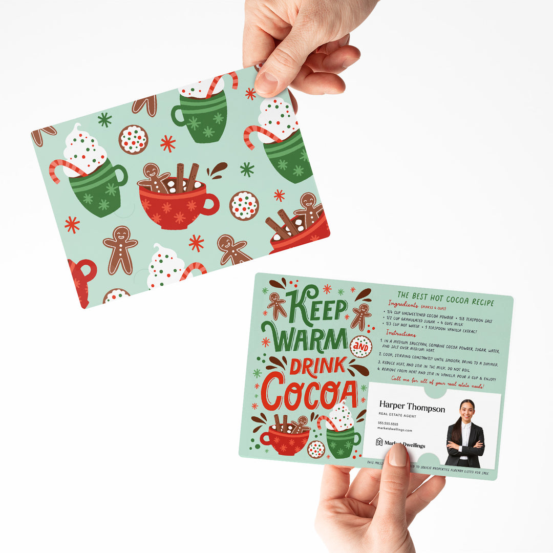 Set of Keep Warm and Drink Cocoa | Winter Christmas Mailers | Envelopes Included | M106-M003 Mailer Market Dwellings