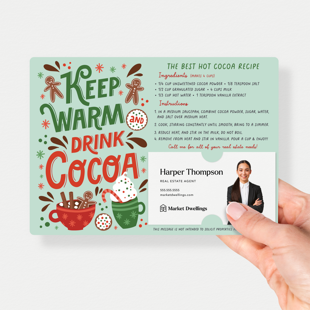 Set of Keep Warm and Drink Cocoa | Winter Christmas Mailers | Envelopes Included | M106-M003 Mailer Market Dwellings   