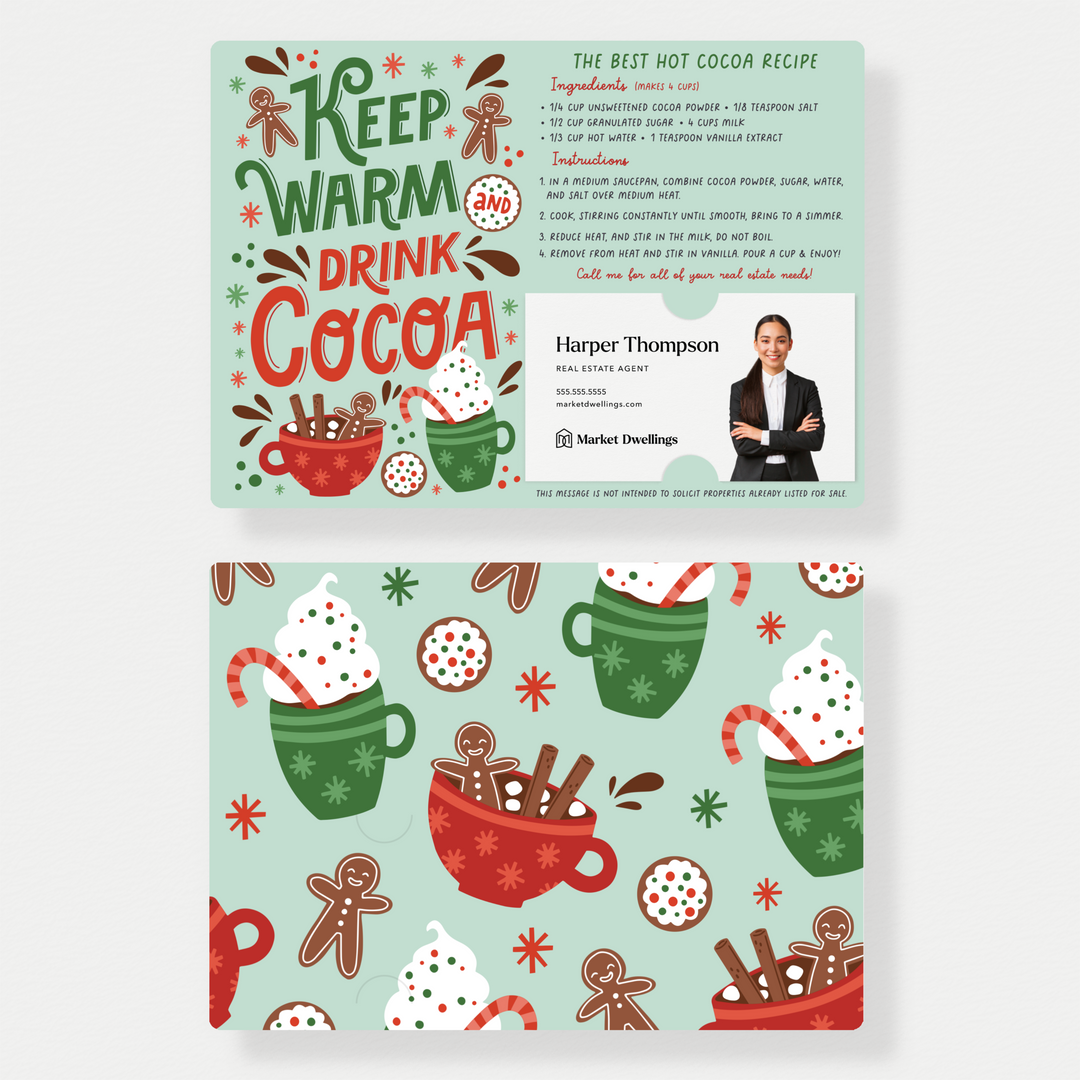 Set of Keep Warm and Drink Cocoa | Winter Christmas Mailers | Envelopes Included | M106-M003 Mailer Market Dwellings   