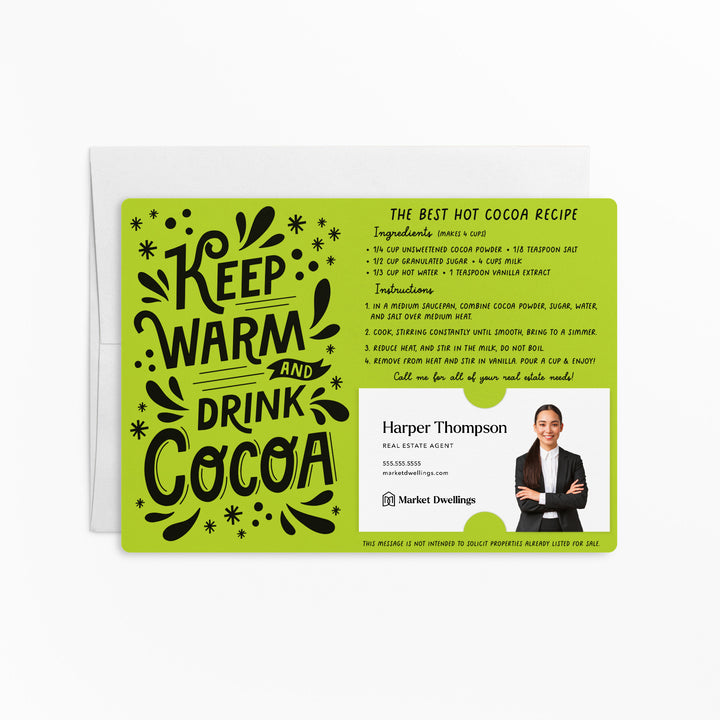 Set of Keep Warm and Drink Cocoa | Winter Christmas Mailers | Envelopes Included | M107-M003