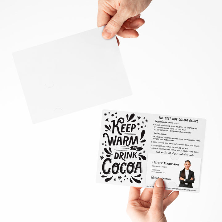 Set of Keep Warm and Drink Cocoa | Winter Christmas Mailers | Envelopes Included | M107-M003