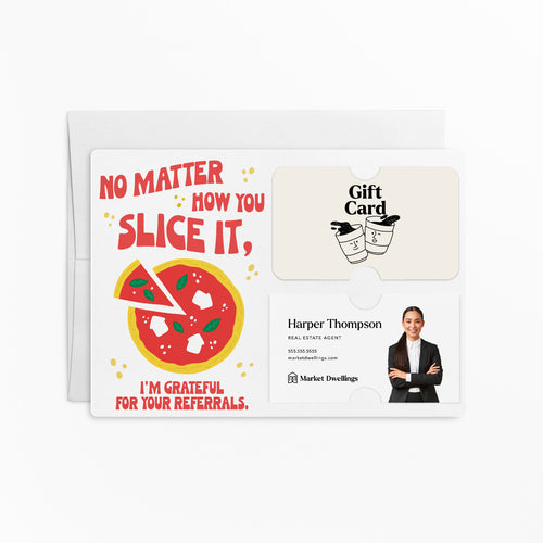 No Matter How You Slice It | Mailers with Envelopes Mailer Market Dwellings RED PIZZA 10