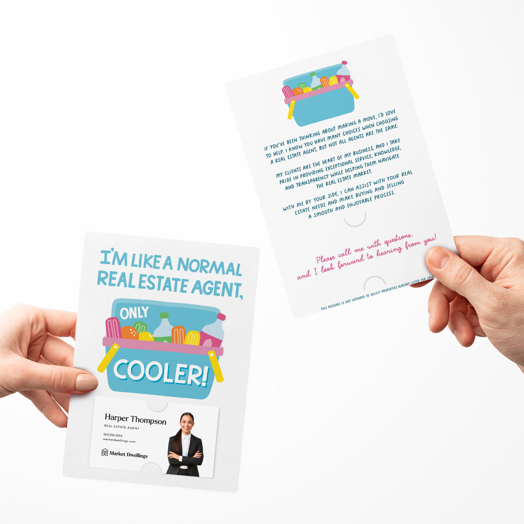 Set of I'm Like A Normal Real Estate Agent, Only Cooler! | Summer Mailers | Envelopes Included | M11-M007-AB Mailer Market Dwellings