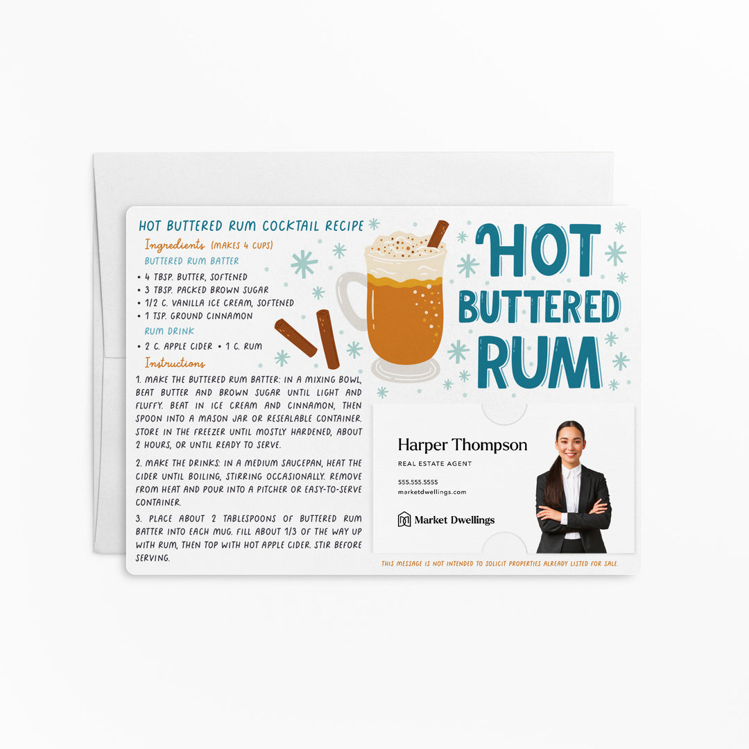 Set of Hot Buttered Rum Recipe | Christmas Winter Mailers | Envelopes Included | M112-M003-AB Mailer Market Dwellings SKY