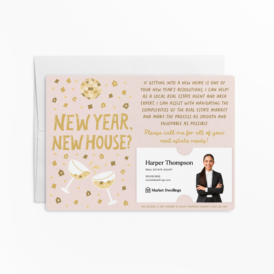 Set of New Year, New House? | New Year Mailers | Envelopes Included | M114-M003 Mailer Market Dwellings