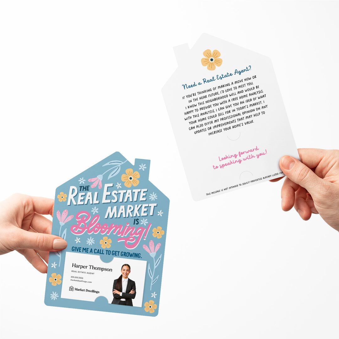 Set of The Real Estate Market Is Blooming! | Spring Mailers | Envelopes Included | M120-M001 Mailer Market Dwellings