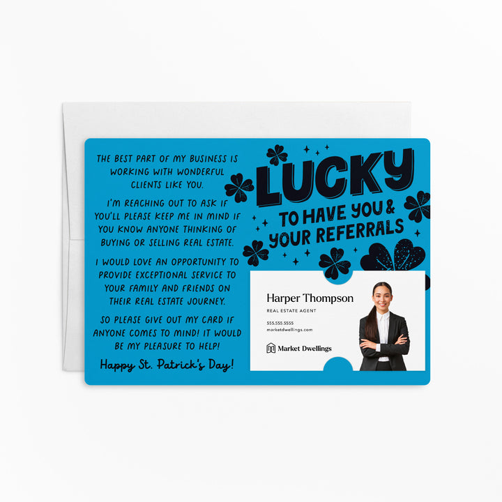 Set of Lucky To Have You & Your Referrals | St. Patrick's Day Mailers | Envelopes Included | M121-M003 Mailer Market Dwellings ARCTIC