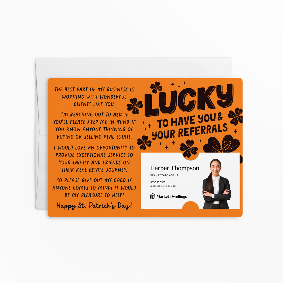 Set of Lucky To Have You & Your Referrals | St. Patrick's Day Mailers | Envelopes Included | M121-M003 Mailer Market Dwellings CARROT