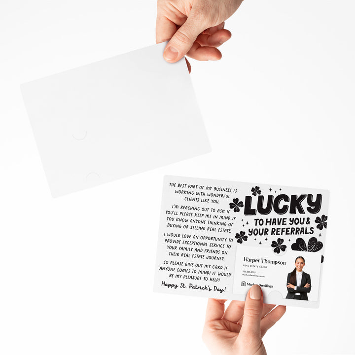 Set of Lucky To Have You & Your Referrals | St. Patrick's Day Mailers | Envelopes Included | M121-M003 Mailer Market Dwellings