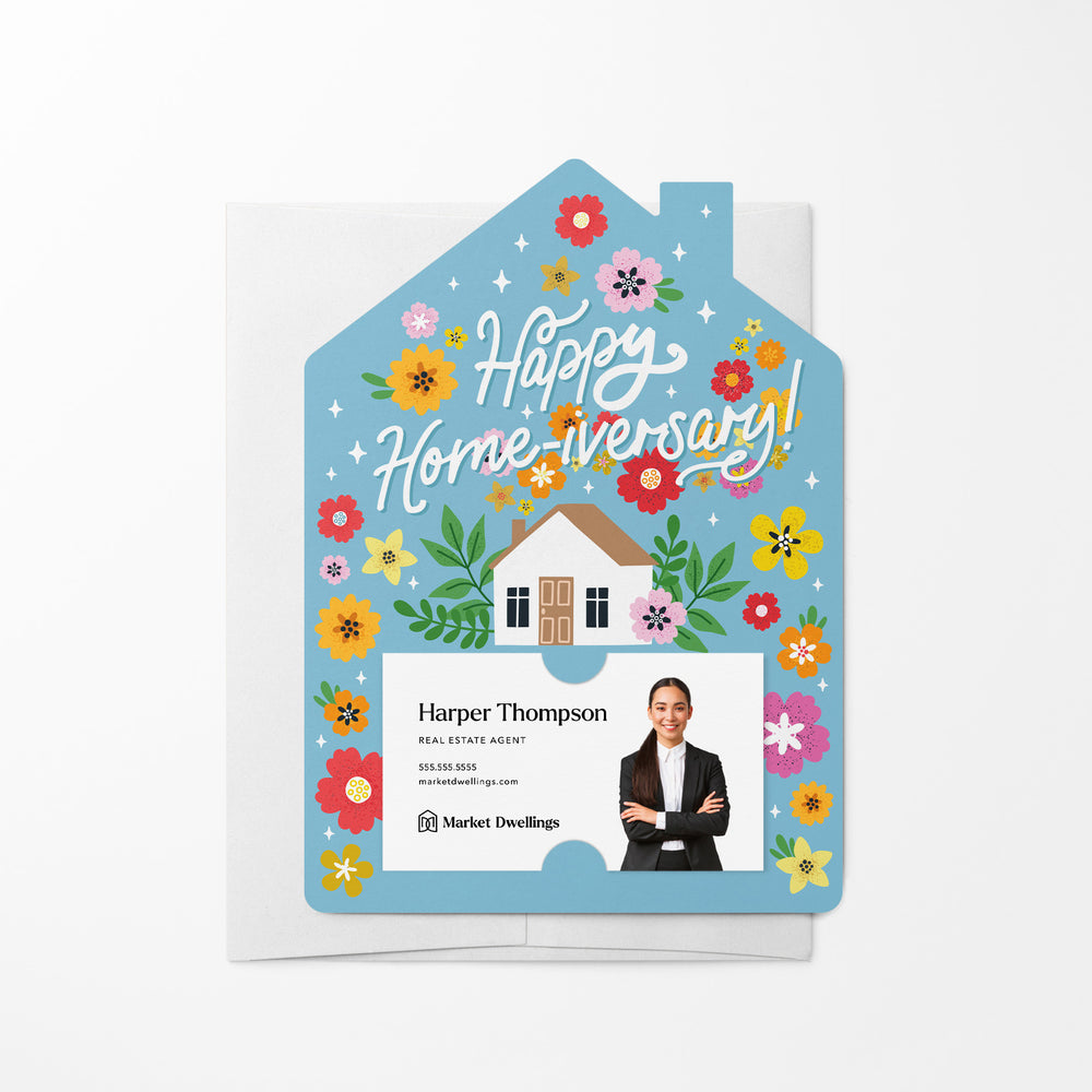 Happy Home-iversary! | Real Estate & Mortgage Mailers with Envelopes Mailer Market Dwellings