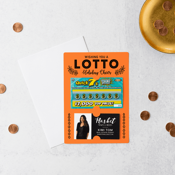 Set of Wishing You a LOTTO Holiday Cheer Mailers | Envelopes Included | M13-M002 Mailer Market Dwellings CARROT  