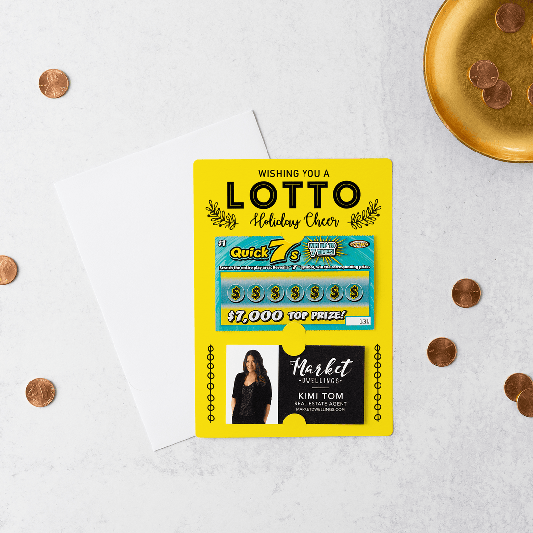 Set of Wishing You a LOTTO Holiday Cheer Mailers | Envelopes Included | M13-M002 Mailer Market Dwellings LEMON  