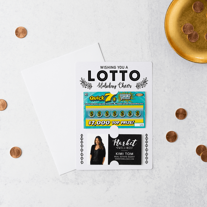 Set of Wishing You a LOTTO Holiday Cheer Mailers | Envelopes Included | M13-M002 Mailer Market Dwellings WHITE  