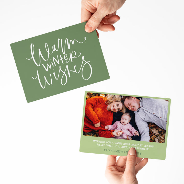 Customizable | Set of Warm Winter Wishes Photo Mailers | Envelopes Included | M13-M006 Mailer Market Dwellings