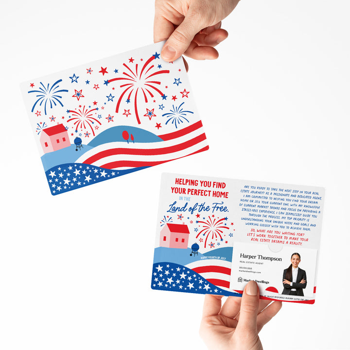 Set of Helping You Find Your Perfect Home | 4th Of July Mailers | Envelopes Included | M133-M003 Mailer Market Dwellings