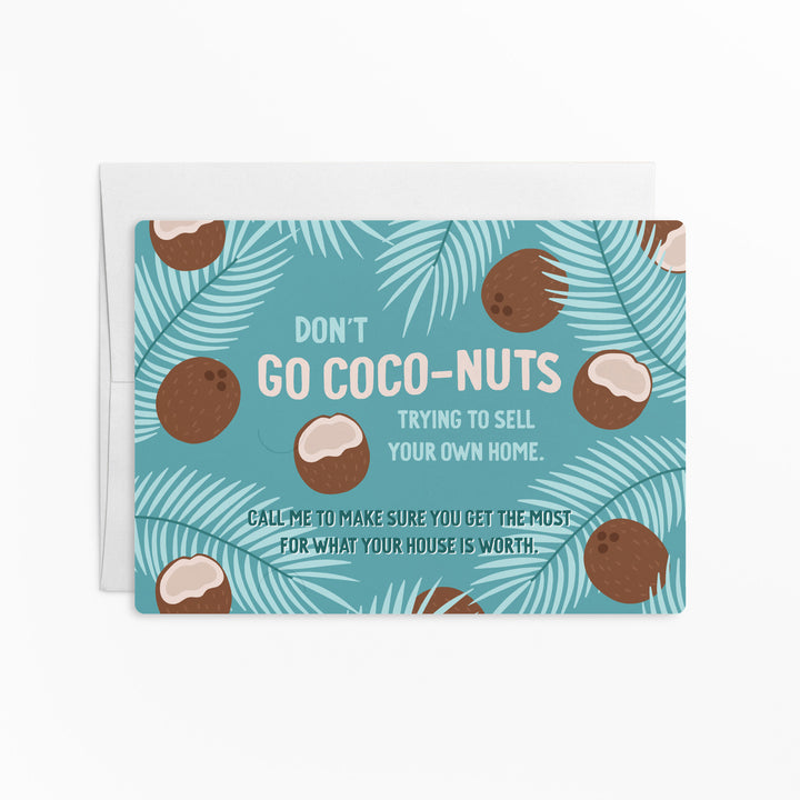 Set of Don't Go Coco-Nuts Trying To Sell Your Own Home. | Mailers | Envelopes Included | M134-M003-AB Mailer Market Dwellings