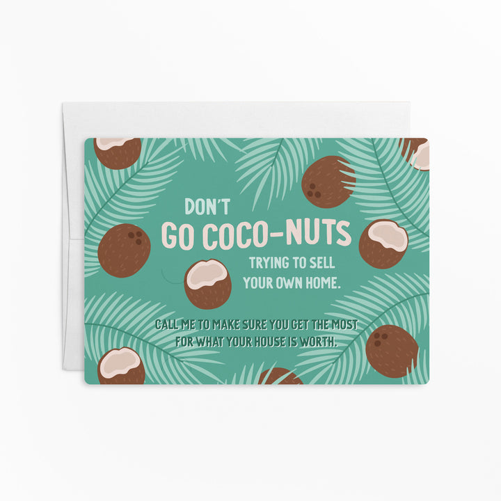 Set of Don't Go Coco-Nuts Trying To Sell Your Own Home. | Mailers | Envelopes Included | M134-M003-AB Mailer Market Dwellings