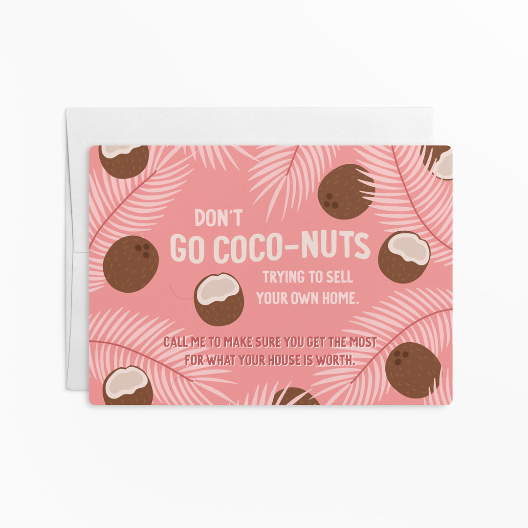 Set of Don't Go Coco-Nuts Trying To Sell Your Own Home. | Mailers | Envelopes Included | M134-M003-AB Mailer Market Dwellings