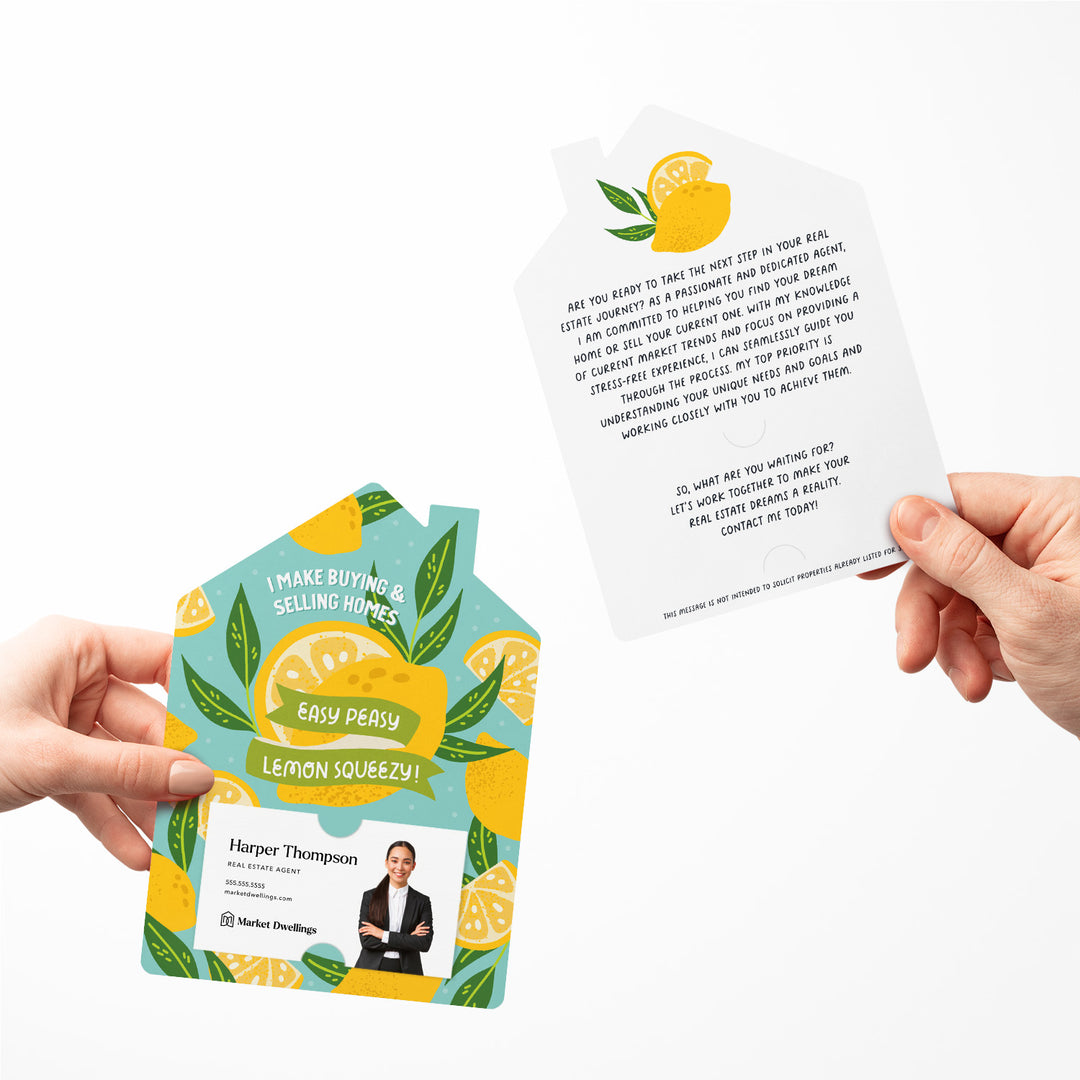 Set of I Make Buying & Selling Homes Easy Peasy Lemon Squeezy! | Mailers | Envelopes Included | M134-M001 Mailer Market Dwellings