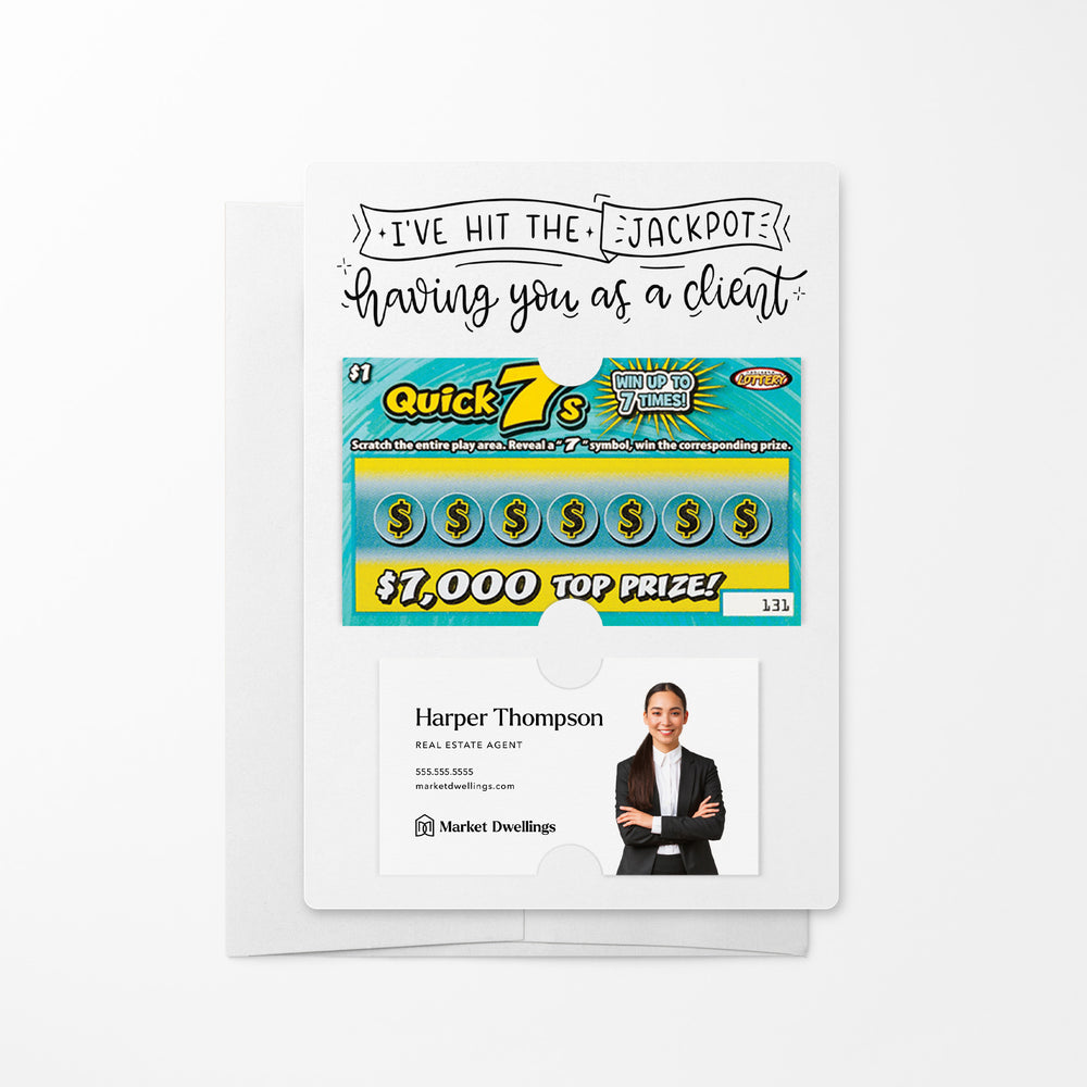 I've Hit the Jackpot Having You as a Client | Lotto Mailers with Envelopes Mailer Market Dwellings WHITE 10