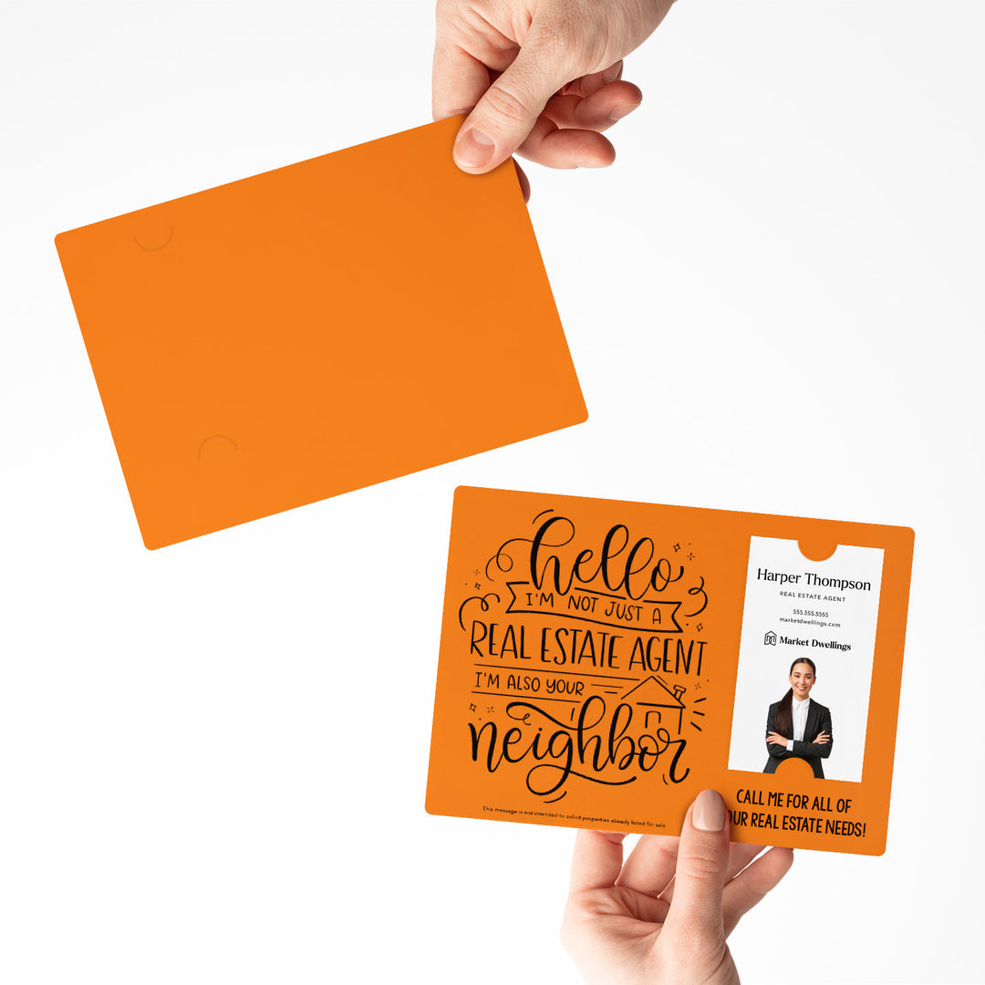 Vertical | Set of " Hello I'm not just a Real Estate Agent, I'm also your Neighbor" Mailer | Envelopes Included | M14-M005 Mailer Market Dwellings