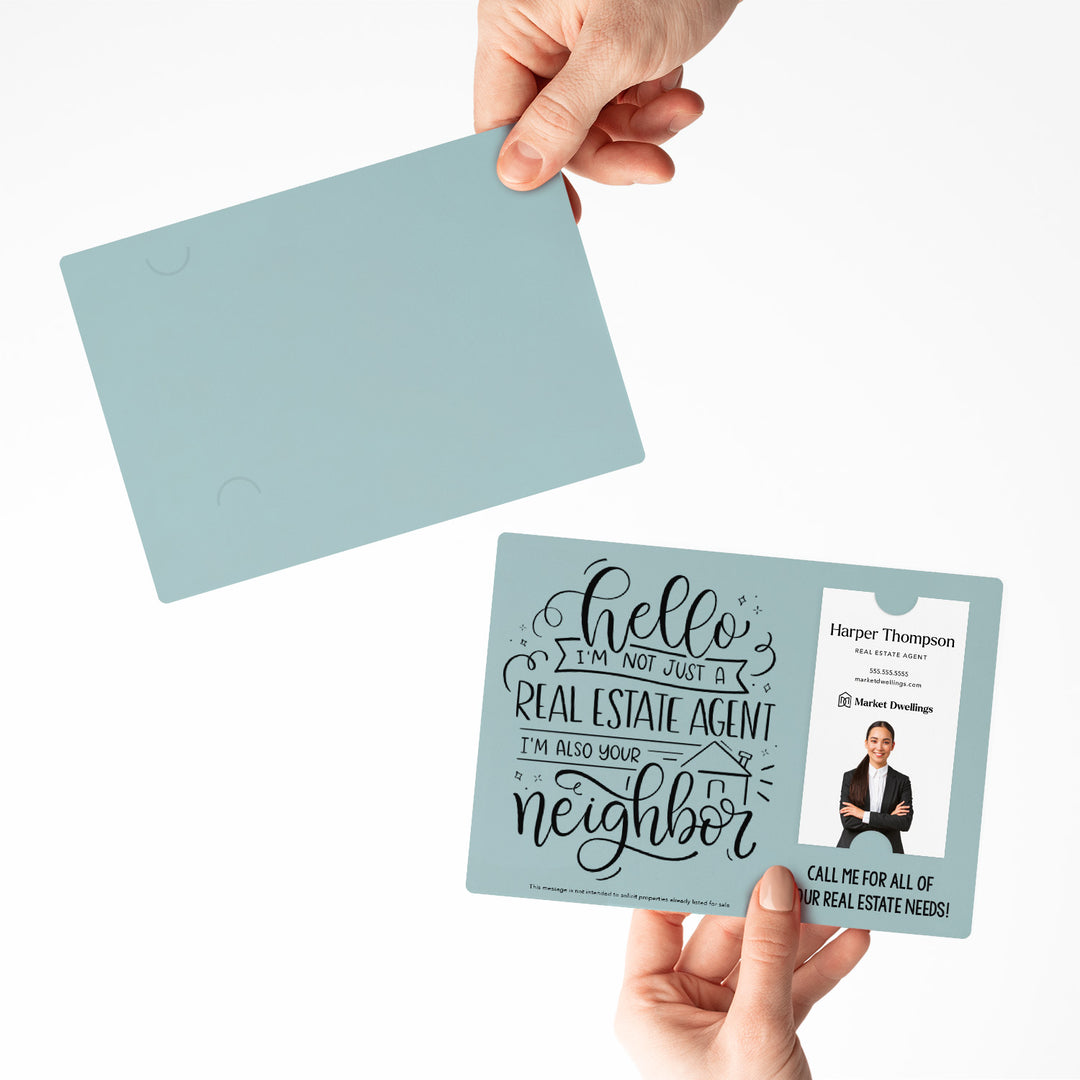 Vertical | Set of " Hello I'm not just a Real Estate Agent, I'm also your Neighbor" Mailer | Envelopes Included | M14-M005 Mailer Market Dwellings