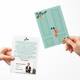 Festive Christmas Door | Real Estate Notecards with Envelopes Mailer Market Dwellings