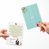 Festive Christmas Door | Real Estate Notecards with Envelopes Mailer Market Dwellings