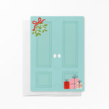 Festive Christmas Door | Real Estate Notecards with Envelopes Mailer Market Dwellings SKY 10