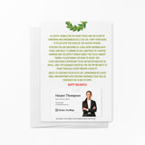 Festive Christmas Door | Real Estate Notecards with Envelopes Mailer Market Dwellings