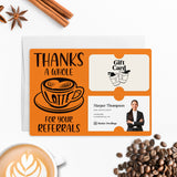 Thanks A Whole Latte For Your Referrals | Mailers with Envelopes Mailer Market Dwellings