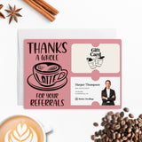 Thanks A Whole Latte For Your Referrals | Mailers with Envelopes Mailer Market Dwellings