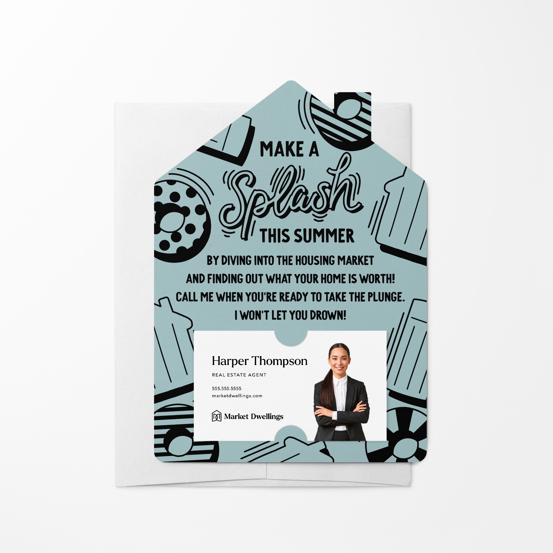 Set of Make a splash this summer | Summer Mailers | Envelopes Included ...