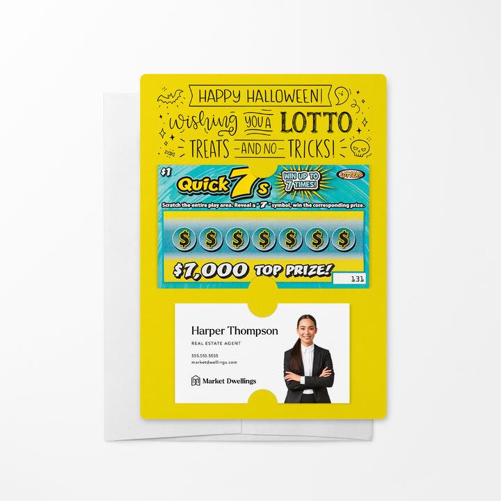 Set of Happy Halloween Lotto Mailers | Envelopes Included Mailer Market Dwellings LEMON