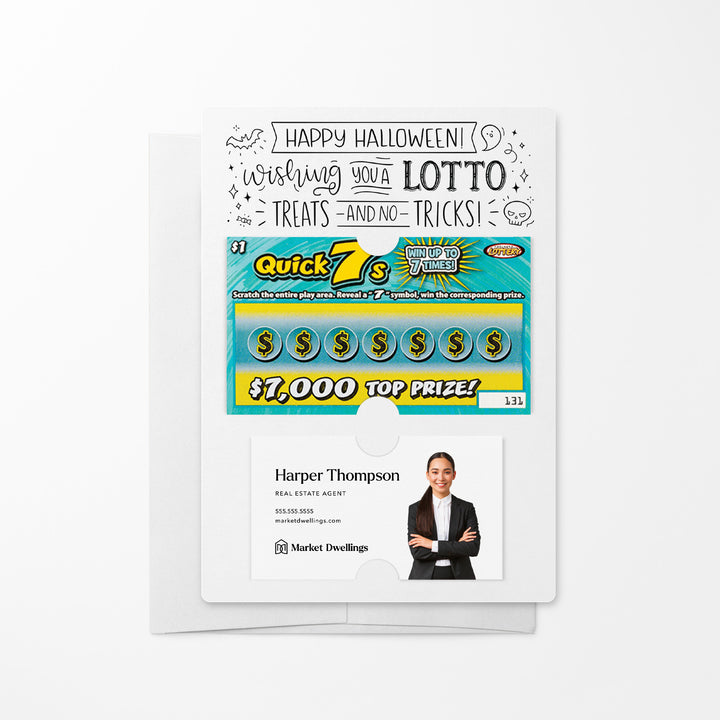 Set of Happy Halloween Lotto Mailers | Envelopes Included Mailer Market Dwellings WHITE