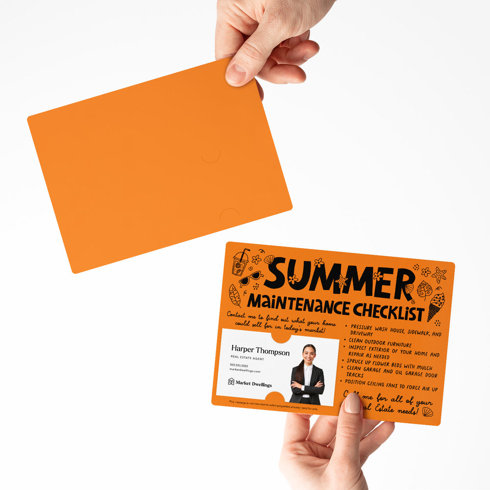 Set of "Hello Summer Maintenance Checklist" Mailers | Envelopes Included | M15-M004 Mailer Market Dwellings