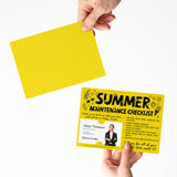 Hello Summer Maintenance Checklist | Real Estate Mailers with Envelopes Mailer Market Dwellings