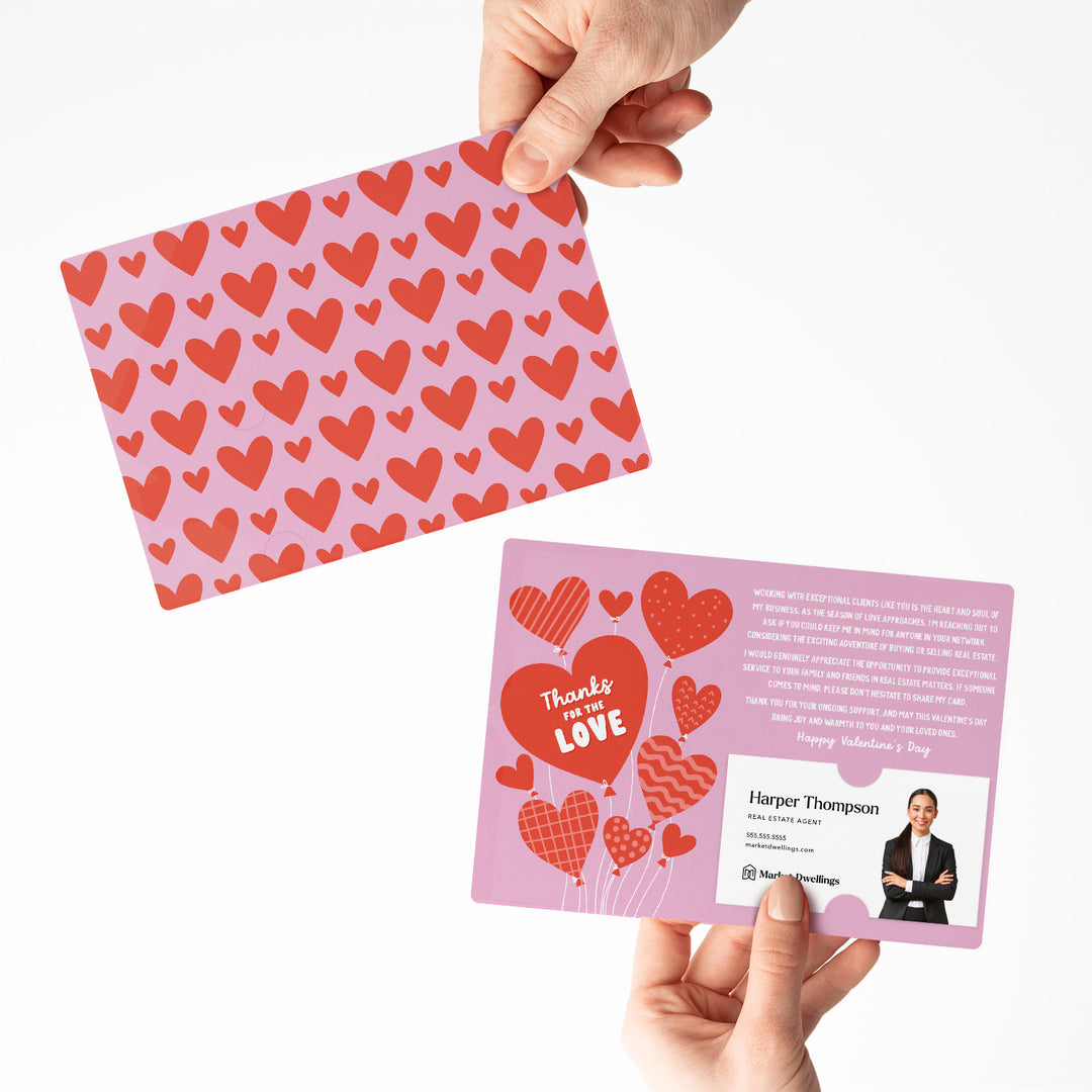 Set of Thanks For The Love | Valentine's Day Mailers | Envelopes Included | M153-M003-AB Mailer Market Dwellings