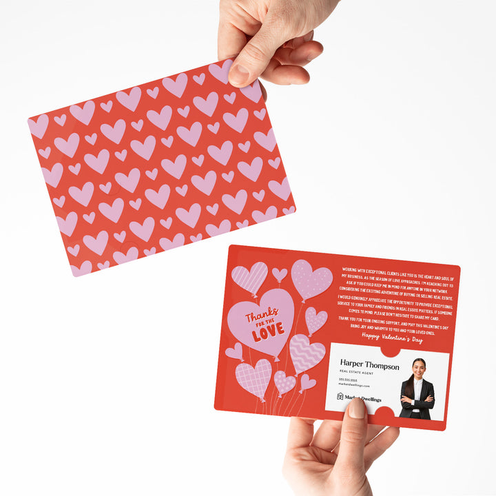 Set of Thanks For The Love | Valentine's Day Mailers | Envelopes Included | M153-M003-AB Mailer Market Dwellings