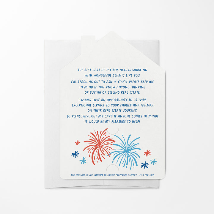 Set of Your Referrals Really Make My Business Sparkle! | 4th Of July Mailers | Envelopes Included | M155-M001 Mailer Market Dwellings