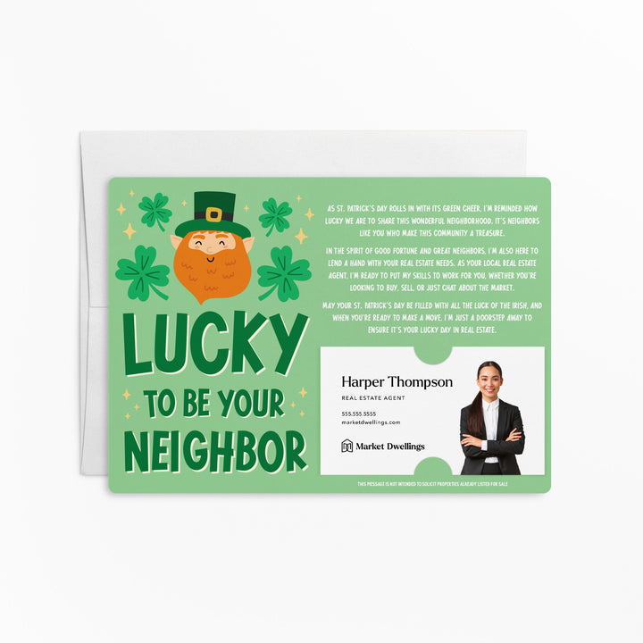 Set of Lucky To Be Your Neighbor | St. Patrick's Day Mailers | Envelopes Included | M155-M003 Mailer Market Dwellings