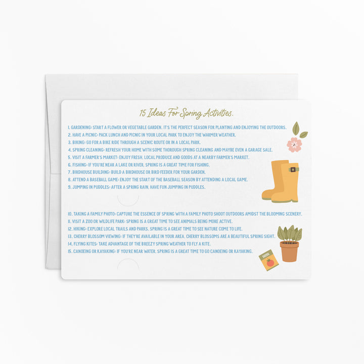 Set of Spring Activities | Spring Mailers | Envelopes Included | M156-M003 Mailer Market Dwellings