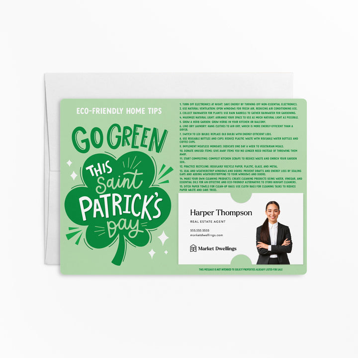 Set of Go Green This St. Patrick's Day | St. Patrick's Day Mailers | Envelopes Included | M158-M003 Mailer Market Dwellings