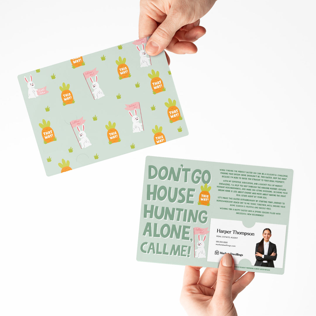 Set of Don't Go House Hunting Alone, Call Me! | Easter Spring Mailers | Envelopes Included | M159-M003 Mailer Market Dwellings