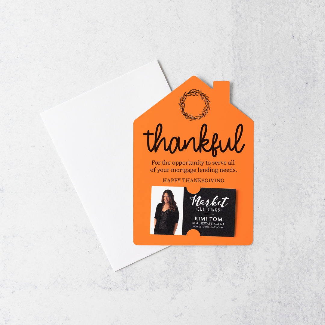 Set of Thankful Mortgage Thanksgiving Mailer | Envelopes Included | M16-M001