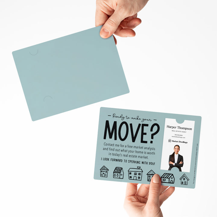 Vertical | Set of "Ready to Make Your Move?" Mailer | Envelopes Included | M16-M005 Mailer Market Dwellings