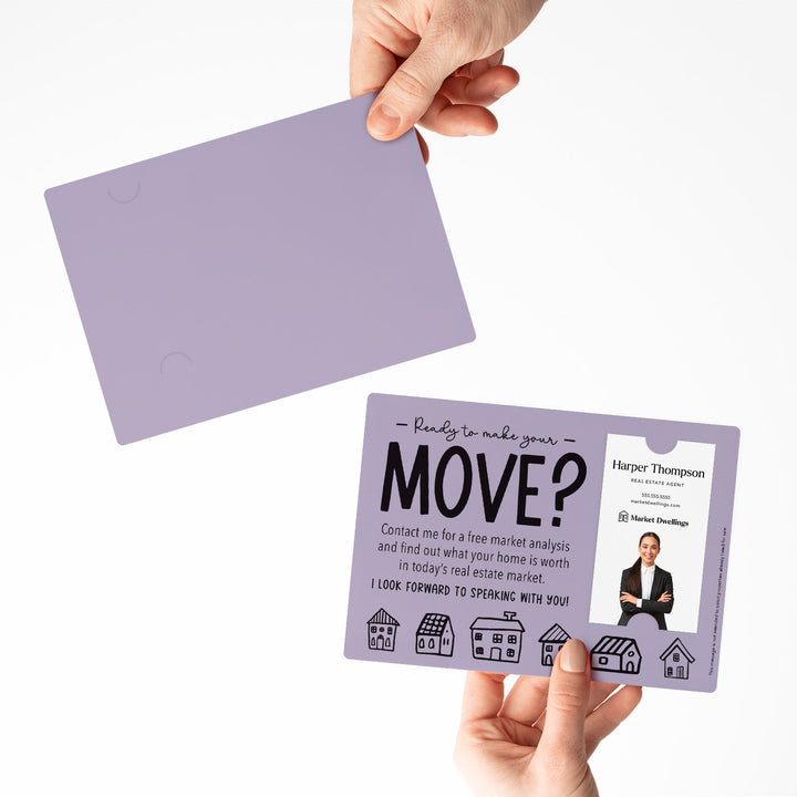 Vertical | Set of "Ready to Make Your Move?" Mailer | Envelopes Included | M16-M005 Mailer Market Dwellings