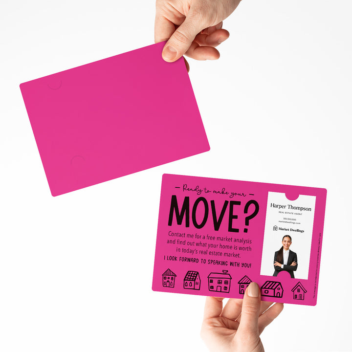 Vertical | Set of "Ready to Make Your Move?" Mailer | Envelopes Included | M16-M005 Mailer Market Dwellings